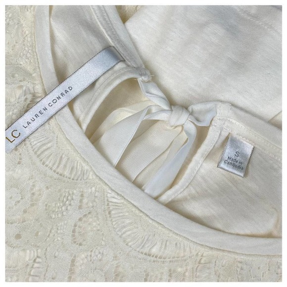 Lauren Conrad Ivory Lace Knit Top - Picture 3 of 11